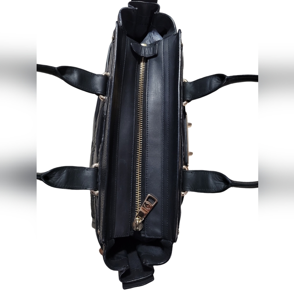 Coach Swagger Black Patchwork Satchel Handbag - image 4